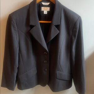 Talbots Dark Gray Tailored Petite Women's Blazer Jacket